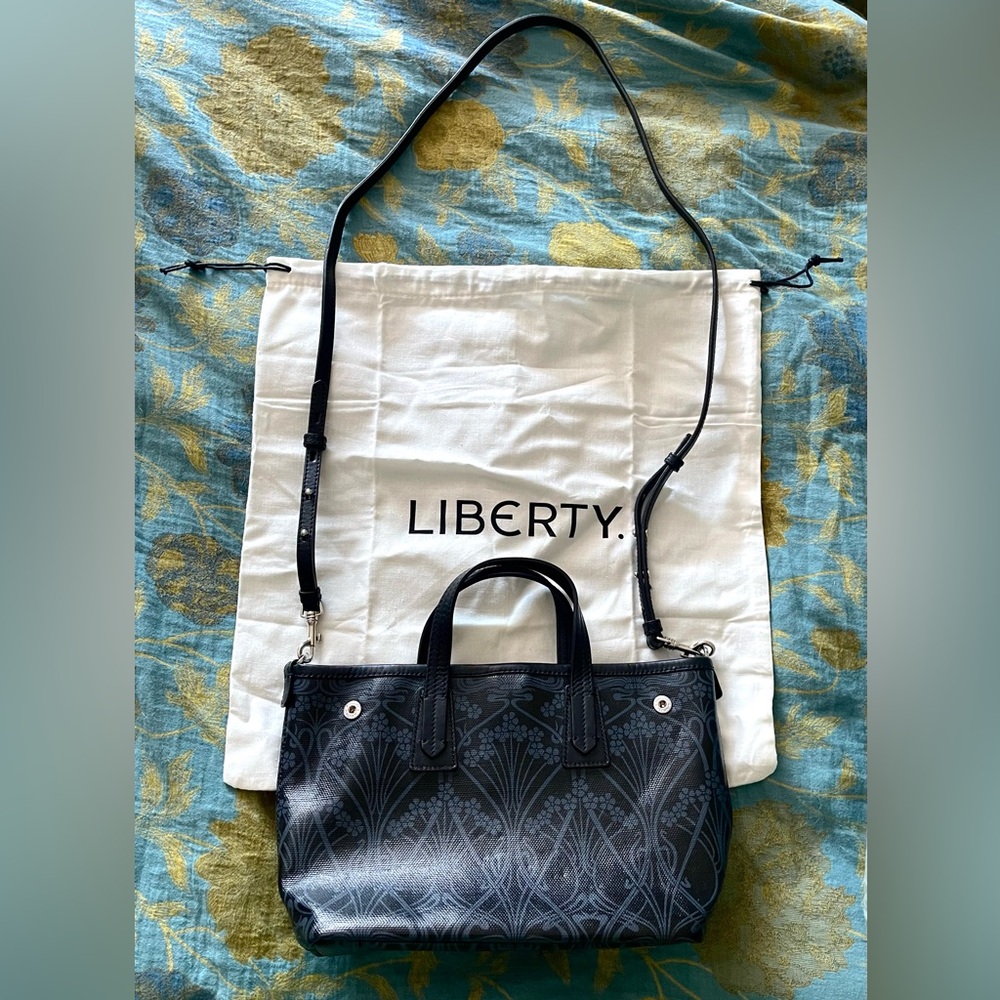 LIBERTY OF LONDON IANTHE Coated Canvas Cross Body Mini Marlborough Tote Bag